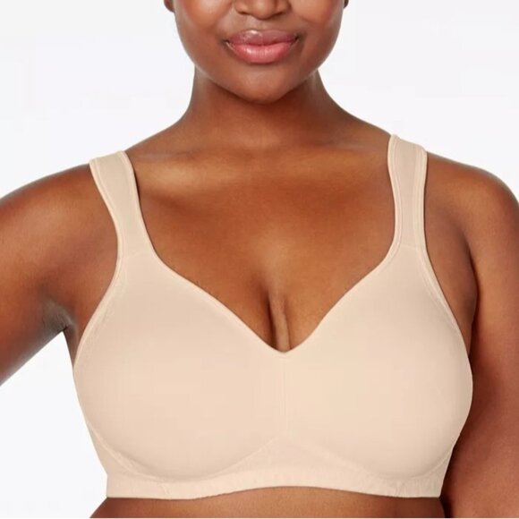LN Playtex 18 Hour Back & Side Smoothing Wireless Bra Sz 44C Nude Seamless - Picture 1 of 8